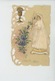 IMAGES RELIGIEUSES - Souvenir De 1ère Communion - Jolie Carte CELLULOID Communiante Avec Délicate Enveloppe Canivet - Devotieprenten