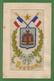 55 - Meuse - Verdun - Carte Brodée Ecrtie En 1917 - Blason De Verdun - Drapeaux Français - Guerre 1914 1918 - Verdun