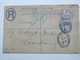 1897 , Perforation , Perfin ,registered  Cover To Germany - Perfins