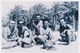 REPRINT - Group Naked Trunks Mucular Guys Men On Beach Scene Gay Int Hommes Nu Sur Plage, Mecs, Photo Reproduction - Persone