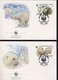 WWF 4 FDC URSS OURS 1987 YVERT N°5391/94 - FDC