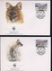 WWF 4 FDC BHOUTAN CHIENS SAUVAGES 1997 YVERT N°1181/84 - FDC