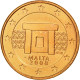 Malte, Euro Cent, 2008, SUP, Copper Plated Steel, KM:125 - Malta