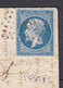 FRANCE 14 VARIETE POSTEFS  OBL PC 2464 PLOMBIERES VOSGES SUR PARTIE DE LETTRE - 1849-1876: Période Classique