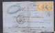 FRANCE 13*2 OBL PC 2442 NEUFCHATEAU + OR ATTIGNEVILLE VOSGES - 1849-1876: Classic Period