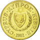 Monnaie, Chypre, 10 Cents, 2002, SPL, Nickel-brass, KM:56.3 - Chipre