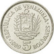 Monnaie, Venezuela, 5 Bolivares, 1989, Werdohl, SPL, Nickel Clad Steel, KM:53a.1 - Venezuela