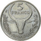 Monnaie, Madagascar, 5 Francs, 1966, Paris, ESSAI, FDC, Stainless Steel, KM:E8 - Madagascar