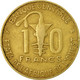 Monnaie, West African States, 10 Francs, 1996, Paris, TTB, Aluminum-Bronze - Costa De Marfil