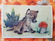 WOLF AND LITTLE RED RIDING HOOD -  Mushroom - Old Postcard - - Champignon 1970 GAMBURGER - Funghi