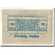 Billet, Autriche, Ferschnitz, 50 Heller, Eglise, 1920, 1920-04-05, SPL - Oesterreich