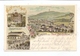 0-5302 BAD BERKA, Lithographie 1898, Villa Und Logierhaus Küster, Kurhaus, Gesamtansicht Mit Bahnhof - Bad Berka