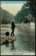 Ref 1231 - Early Japan Postcard - Fishing On Hodzu River Kyoto - Kyoto