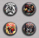 ACDC BAND Music Fan ART BADGE BUTTON PIN SET 4 (1inch/25mm Diameter) 35 DIFF - Musique