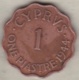 Chypre 1 Piastre 1944 George VI - Cyprus