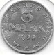 3 Mark Alu 1922 - 3 Mark & 3 Reichsmark