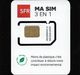 France - SFR - Ma SIM 3 EN 1 [White Mini Triple SIM Card (Batch. ABO On Back)] - GSM SIM6 Mini-Micro-Nano, Mint - Autres & Non Classés