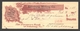 1908 Bank Check Edinburg Milling Co. (dealers In Grain) / The Farmers Bank Of Edinburg, VA - Chèques & Chèques De Voyage