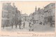 08 Rethel Place De Ville Et Rue D' Evigny Cpa Carte Animée Animation Cachet Rethel 1904 Marque Postale Facteur Belge - Rethel