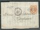 FRANCE 1865 N° 23 S/Lettre Obl. GC 2012 Lesparre - 1862 Napoleon III