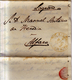 Prefilatelia Año 1852 Carta  Azuaga A Alfaro   Marcas   Amarilla Azuaga Extremadura Baja RARA - ...-1850 Préphilatélie