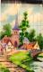 DECOR DE CAMPAGNE EGLISE,PONT,RIVIERE ILLUSTREE PAR SIM REF 57496 - Sim