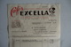 (045) FACTURES DOCUMENTS COMMERCIAUX. 63 PUY DE DOME CLERMONT FERRAND. Cafés EXCELLA. 1954. - Food