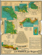 Ancienne Carte Des Régions De France à Systéme, Recto-verso Avec Molettes, 12 Régions, Agence Générale De Publications - Geographical Maps