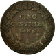 Monnaie, France, Dupré, 5 Centimes, AN 5, Paris, TB, Bronze, KM:635.1, Le - Other & Unclassified