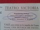 SPAIN. ANTIGUO OLD TICKET ENTRADA VALE COMPAÑÍA DE REVISTAS ACTOR TONY LEBLANC TEATRO VICTORIA BARCELONA BUTACA THEATRE - Tickets - Entradas