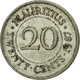 Monnaie, Mauritius, 20 Cents, 1987, TB, Nickel Plated Steel, KM:53 - Mauritius