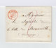 Lettre De Genève Vers Bonneville. CAD 1844 Rouge Genève. Marque Postale. (756) - Marcophilie