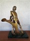 Grand TROPHÉE Récompense TENNIS HOMME Neuf En Résine Couleur Bronze Poids 1,800 Kg Hauteur : 34 Cm - Sonstige & Ohne Zuordnung
