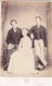ANTIQUE CDV PHOTOGRAPH -  LADY WITH 2 MEN. NEWTON STEWART STUDIO - Old (before 1900)