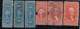 Lot Of 6, Sc#R54c (x2) #R60c #R71c #R81c #R82c 50c-$1-$2 Orig/Proc. Conveyance Mortgage, Revenue Issue Of 1862-71 Stamps - Revenues