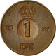 Monnaie, Suède, Gustaf VI, Ore, 1957, TTB, Bronze, KM:820 - Suède