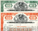 Delcampe - 100 DIFFERENT ANTIQUE U.S. STOCK CERTIFICATES (1940's-1980's) In EXCELLENT CONDITION - Verzamelingen