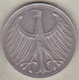 5 Mark 1951 F (STUTGART) , En Argent - 5 Marchi