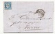 France Lettre Du 25 Janvier 1873 De Avignon Pour Voiron Timbre N° 60 A LGC 260 - 1871-1875 Cérès