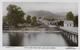 Old Real Colour Photo Postcard, Luss, Loch Lomond, The Village From Pier. Houses, Bridge, River Landscape. - Bute
