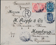 Russia Latvia 1891 Registered Cover RIGA 6th RAILWAY DISTRICT To Hamburg (48_2541) - Covers & Documents