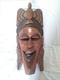 Masque En Bois Sculpté Africain 71x32 Cm - Art Africain