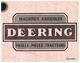 Ma D/Buvard Machines Agricoles "Deering" (Frt 15 X 11.5) (N=1) - Agriculture