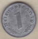 1 Reichspfennig 1943 F (STUTGART)  En Zinc - 1 Reichspfennig