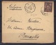 Convoyeurs-lignes Mantes à Paris Sur Enveloppe Pour Bruxelles, Sage N°97, 1894. - 1877-1920: Période Semi Moderne