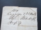 AD 1859 Hannover Nr. 14 EF Mit Blauem Stempel K2 Fallingbostel Rechnung / Quittung. Halber Beleg!! - Hannover