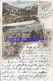 101916 CROATIA CROACIA GRUSS AUS ABBAZIA OPATIJA SQUARE & BEACH MULTI VIEW CIRCULATED TO AUSTRIA POSTAL POSTCARD - Croatia