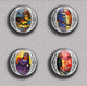 Paul Gauguin Painting Fan ART BADGE BUTTON PIN SET 3 (1inch/25mm Diameter) 35 DIFF - Sonstige & Ohne Zuordnung