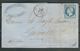 FRANCE 1858 N° 14 S/Lettre Obl. PC 2566 Le Pouzin (indice 7) - 1853-1860 Napoleon III