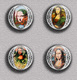 Mona Lisa Fan ART BADGE BUTTON PIN SET 2 (1inch/25mm Diameter) 35 DIFF - Altri & Non Classificati